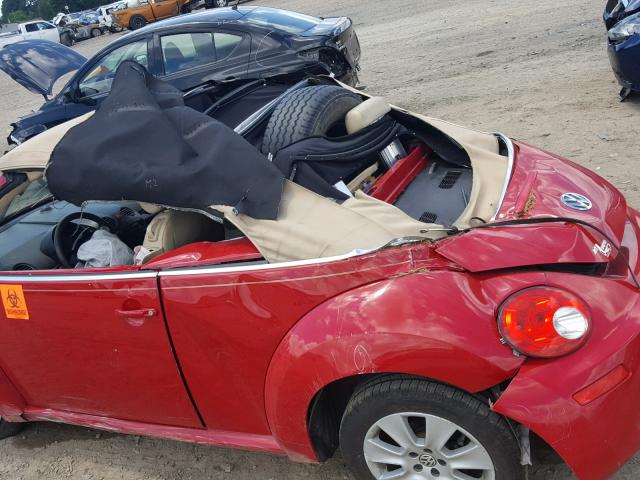 3VWPF31Y98M420445 - 2008 VOLKSWAGEN NEW BEETLE წითელი ფოტო 9