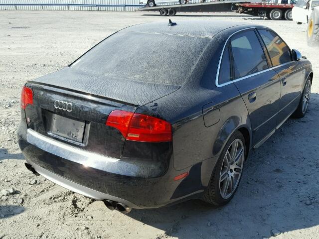 WAUAF78E28A161478 - 2008 AUDI A4 BLACK photo 4