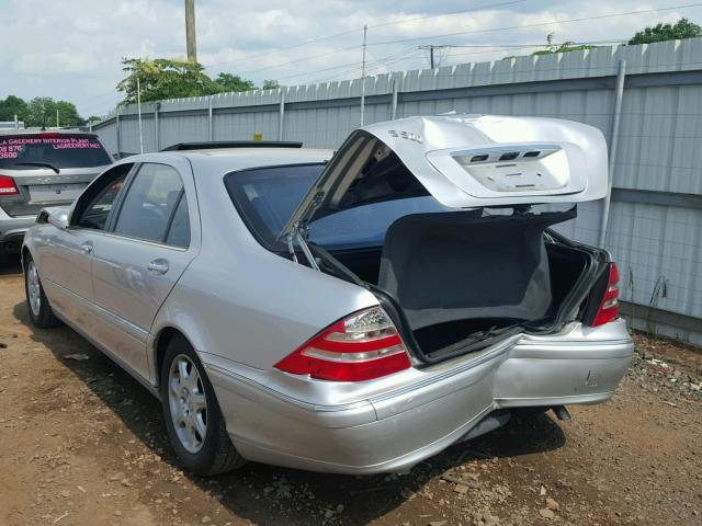 WDBNG75J52A233153 - 2002 MERCEDES-BENZ S 500 SILVER photo 3