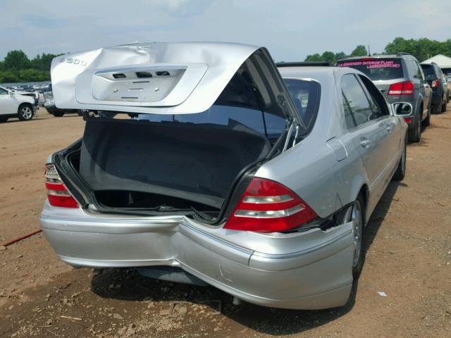 WDBNG75J52A233153 - 2002 MERCEDES-BENZ S 500 SILVER photo 4