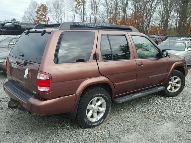 JN8DR09Y14W901711 - 2004 NISSAN PATHFINDER MAROON photo 4