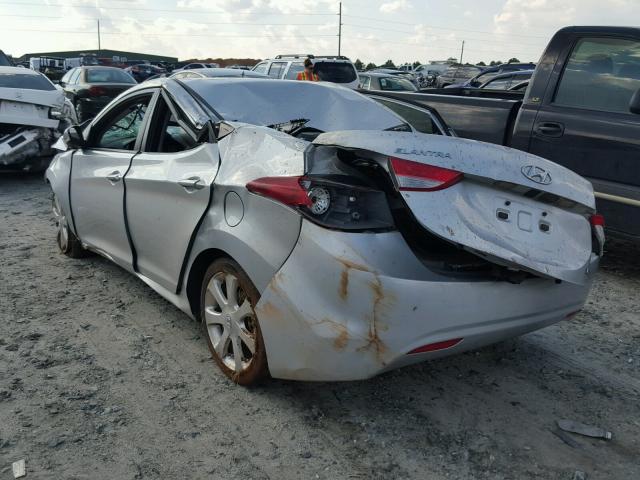 5NPDH4AE5DH184596 - 2013 HYUNDAI ELANTRA SILVER photo 3