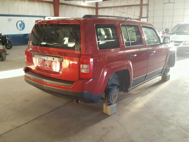 1C4NJPBA6CD673695 - 2012 JEEP PATRIOT SP RED photo 4