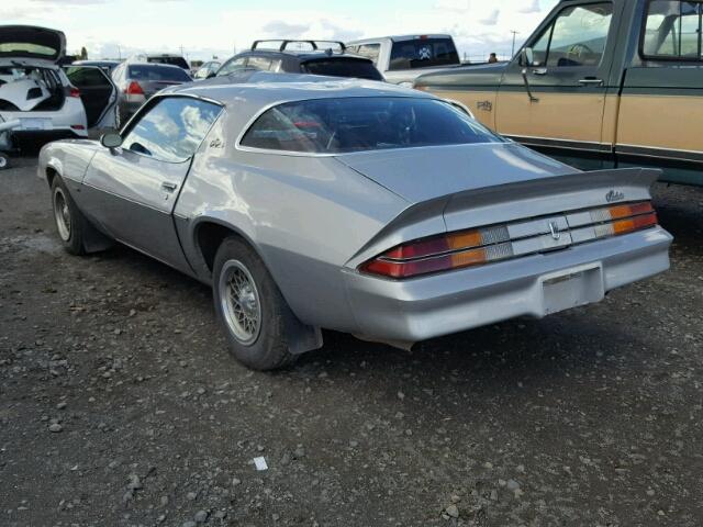 1S87L9L633718 - 1979 CHEVROLET CAMARO BER SILVER photo 3