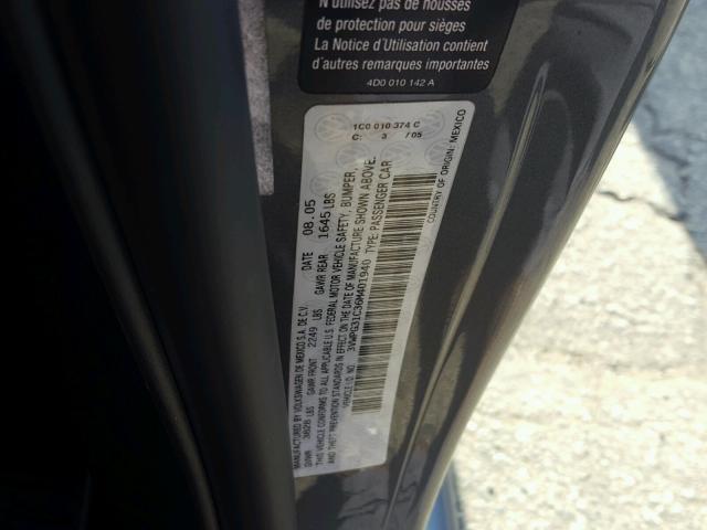 3VWPG31C36M401940 - 2006 VOLKSWAGEN NEW BEETLE 灰色 照片 10