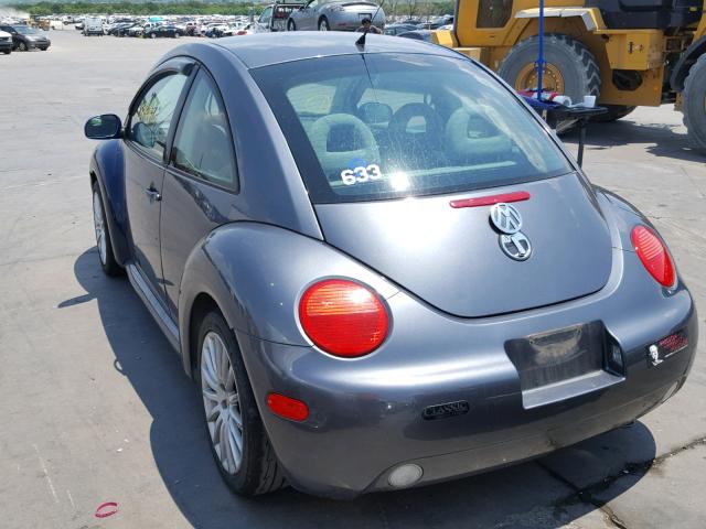 3VWCK21C82M418203 - 2002 VOLKSWAGEN NEW BEETLE GRAY photo 3