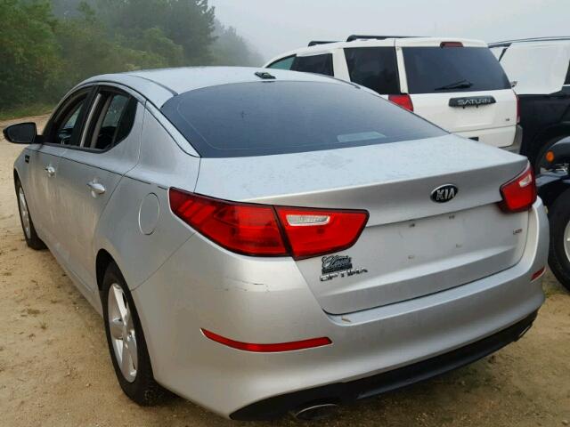 5XXGM4A76FG400514 - 2015 KIA OPTIMA LX SILVER photo 3