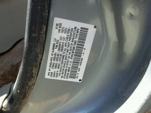 5FNRL38795B112662 - 2005 HONDA ODYSSEY EX BLUE photo 10