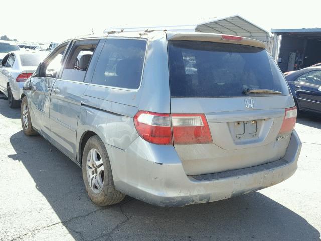 5FNRL38795B112662 - 2005 HONDA ODYSSEY EX BLUE photo 3