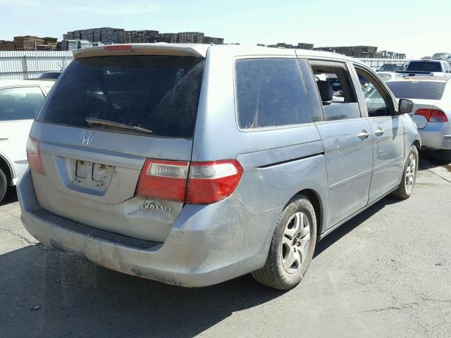 5FNRL38795B112662 - 2005 HONDA ODYSSEY EX BLUE photo 4