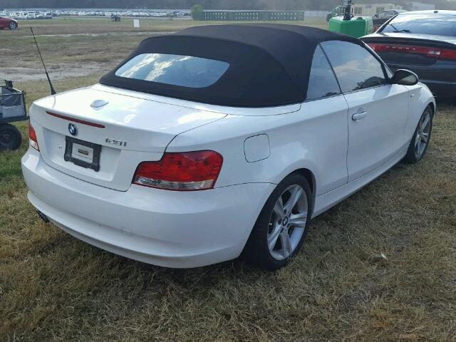 WBAUL73599VJ75711 - 2009 BMW 128 I WHITE photo 4