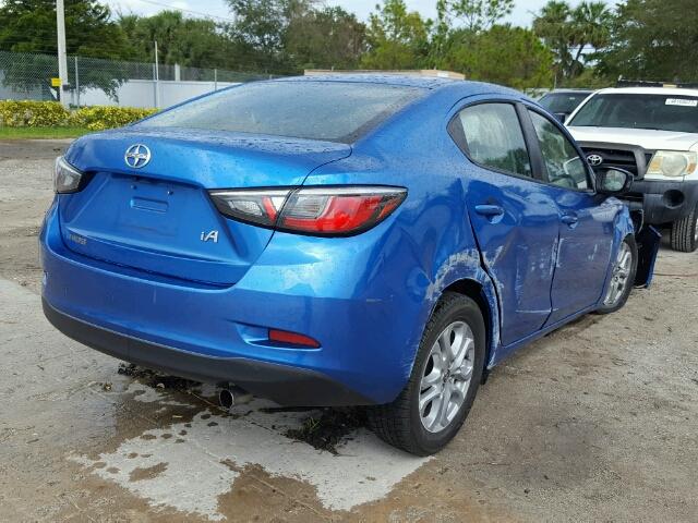 3MYDLBZV4GY101286 - 2016 TOYOTA SCION IA BLUE photo 4