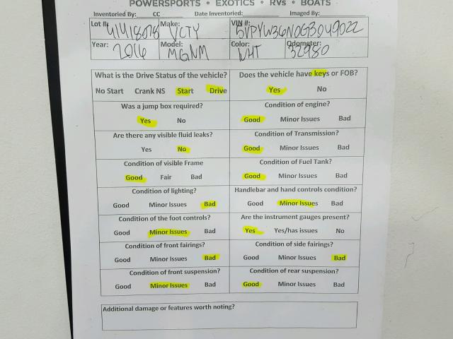 5VPYW36N0G3049022 - 2016 VICTORY MOTORCYCLES MAGNUM WHITE photo 20