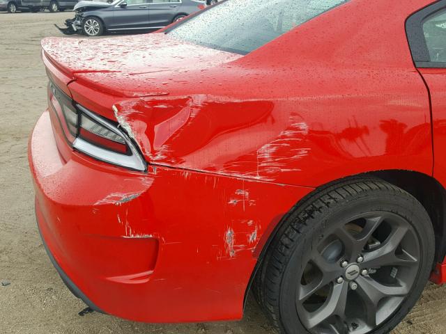 2C3CDXHGXJH236989 - 2018 DODGE CHARGER SX RED photo 9