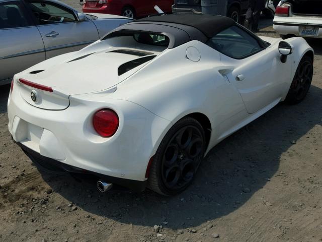 ZARBAAB4XGM179040 - 2016 ALFA ROMEO 4C SPIDER WHITE photo 4