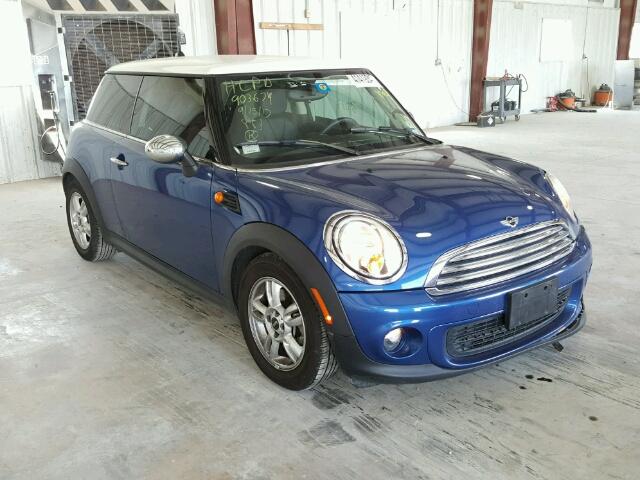 WMWSU3C59DT687826 - 2013 MINI COOPER BLUE photo 1