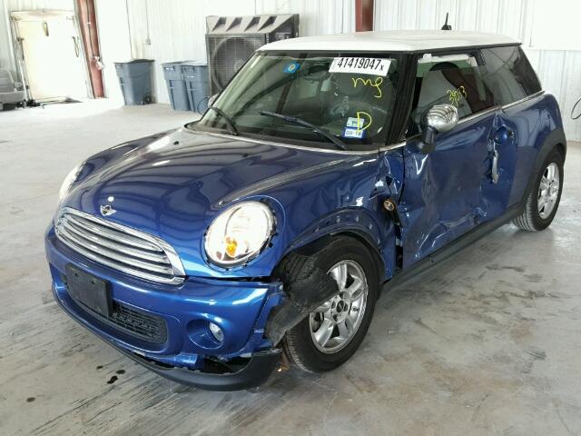 WMWSU3C59DT687826 - 2013 MINI COOPER BLUE photo 2