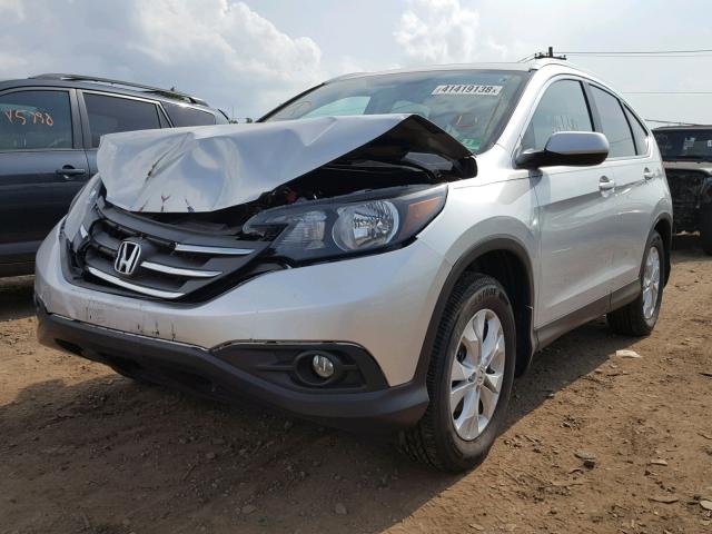 2HKRM4H71DH607408 - 2013 HONDA CR-V EXL SILVER photo 2