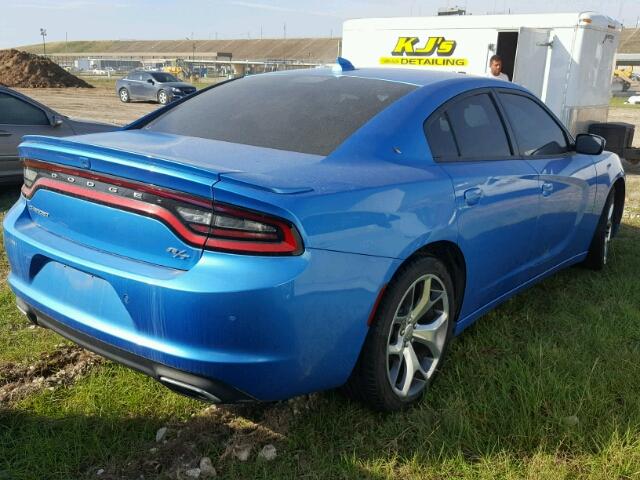 2C3CDXCT2GH242332 - 2016 DODGE CHARGER BLUE photo 4