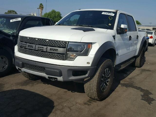 1FTFW1R67DFD34132 - 2013 FORD F150 WHITE photo 2