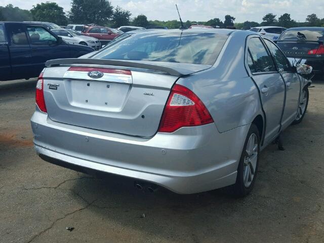 3FAHP0JAXAR268695 - 2010 FORD FUSION SILVER photo 4