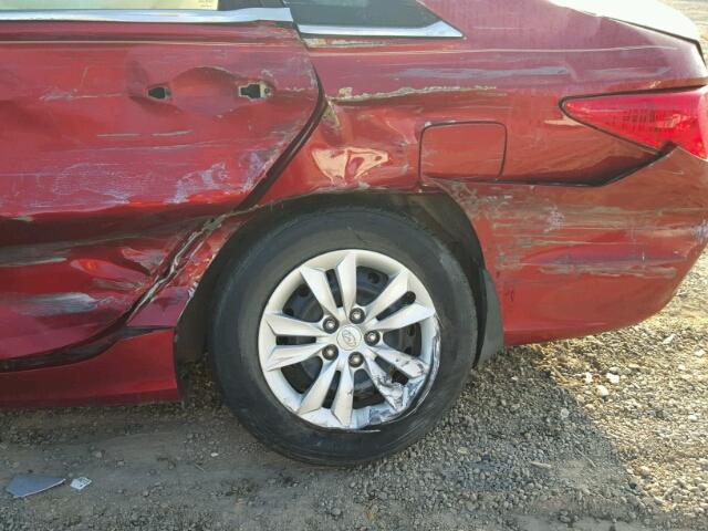 5NPEB4AC1DH538974 - 2013 HYUNDAI SONATA GLS RED photo 9