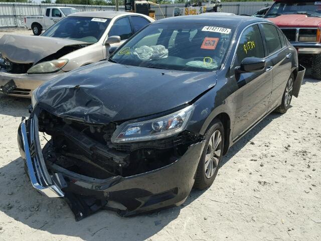 1HGCR2F36EA200089 - 2014 HONDA ACCORD LX BLACK photo 2