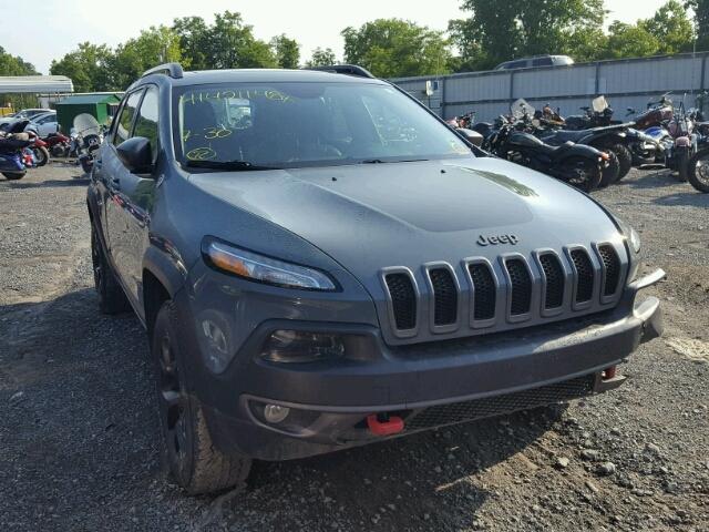 1C4PJMBS9FW752934 - 2015 JEEP CHEROKEE T GRAY photo 1