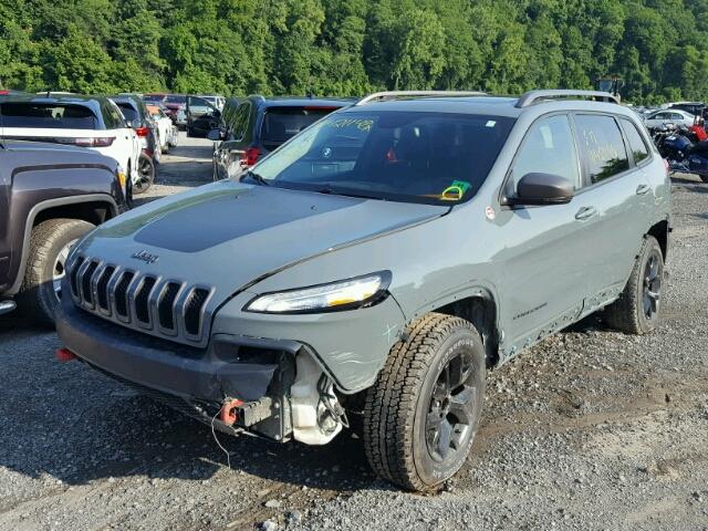 1C4PJMBS9FW752934 - 2015 JEEP CHEROKEE T GRAY photo 2