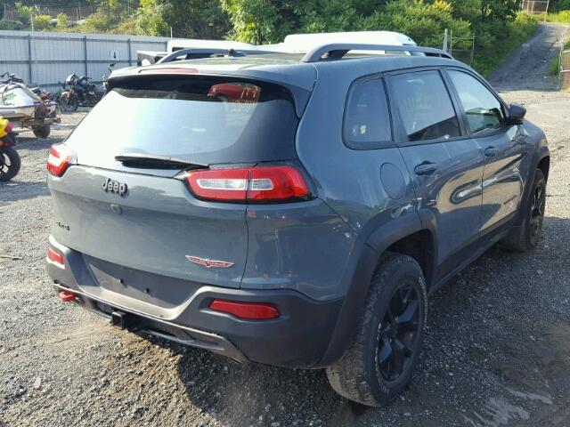 1C4PJMBS9FW752934 - 2015 JEEP CHEROKEE T GRAY photo 4