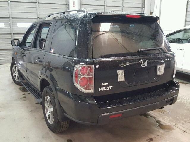 5FNYF28528B026058 - 2008 HONDA PILOT EXL BLACK photo 3