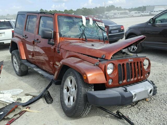 1C4HJWEG3EL221767 - 2014 JEEP WRANGLER U ORANGE photo 1