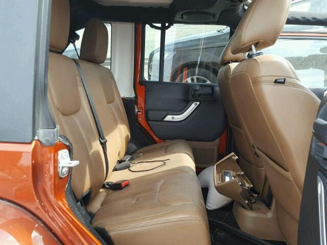 1C4HJWEG3EL221767 - 2014 JEEP WRANGLER U ORANGE photo 6