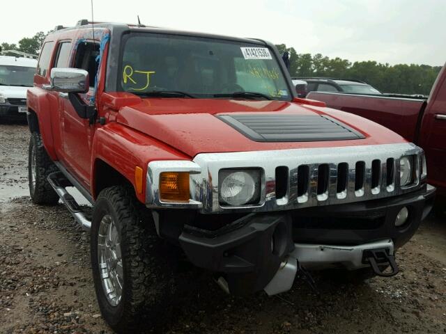 5GTEN13E798117537 - 2009 HUMMER H3 RED photo 1