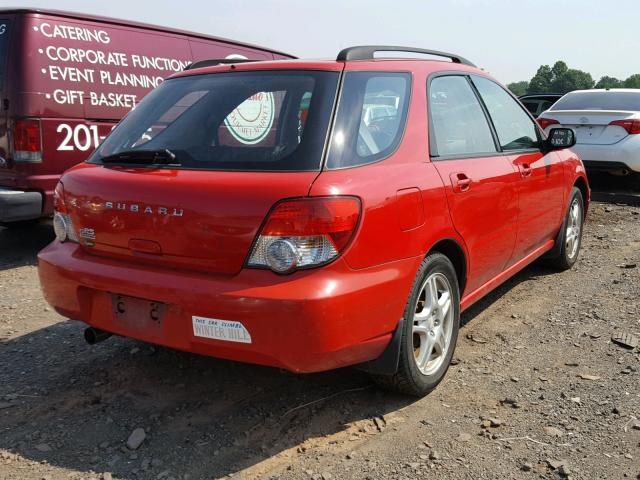 JF1GG67545H814939 - 2005 SUBARU IMPREZA RS RED photo 4