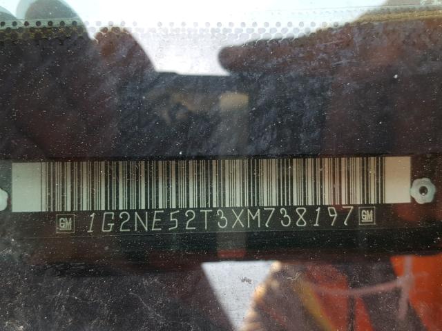 1G2NE52T3XM738197 - 1999 PONTIAC GRAND AM S წითელი ფოტო 10