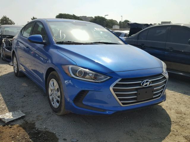 KMHD74LF7HU085911 - 2017 HYUNDAI ELANTRA SE BLUE photo 1