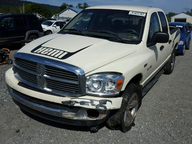 1D7HU18248J164642 - 2008 DODGE RAM 1500 S CREAM photo 2