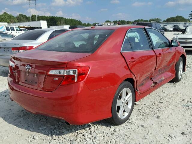 4T1BF1FK5EU766338 - 2014 TOYOTA CAMRY L RED photo 4