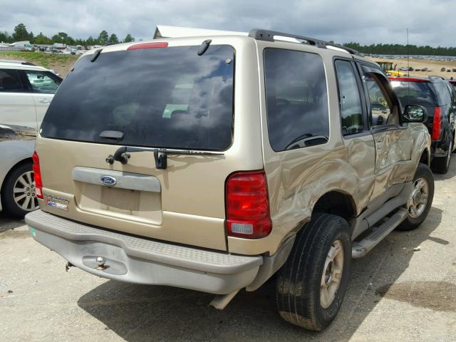 1FMYU70E01UC01415 - 2001 FORD EXPLORER S GOLD photo 4