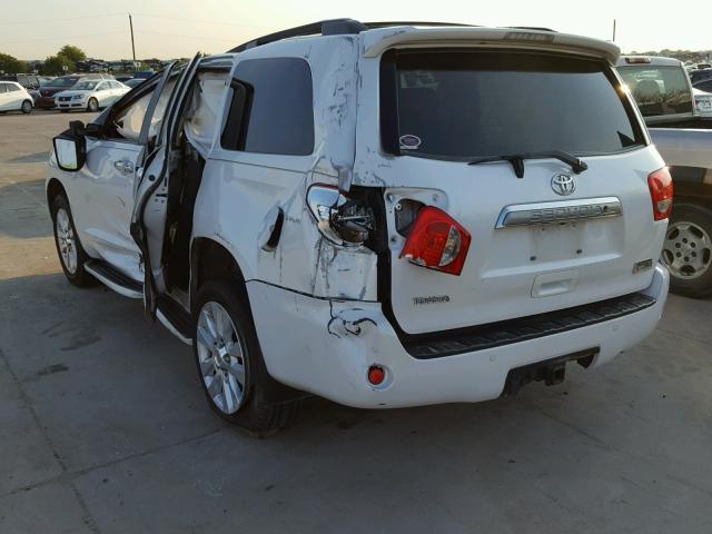 5TDZY67A18S012345 - 2008 TOYOTA SEQUOIA PL WHITE photo 3