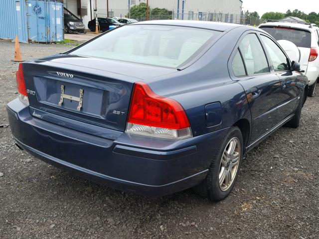 YV1RS592262547846 - 2006 VOLVO S60 2.5T BLUE photo 4