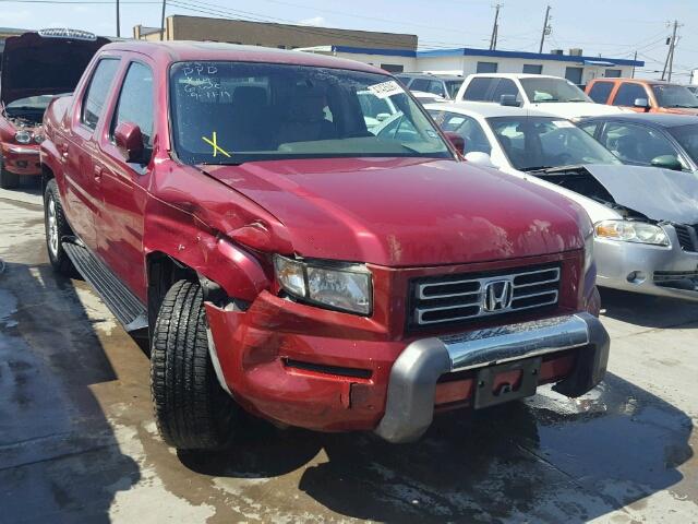 2HJYK16546H505397 - 2006 HONDA RIDGELINE RED photo 1