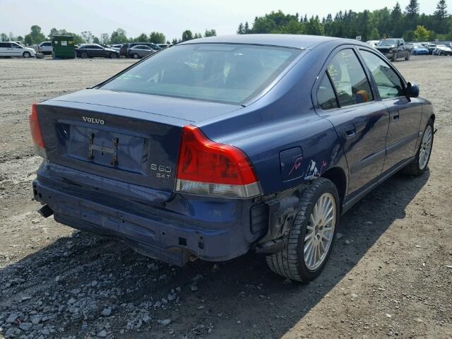 YV1RS58D132277135 - 2003 VOLVO S60 2.4T BLUE photo 4