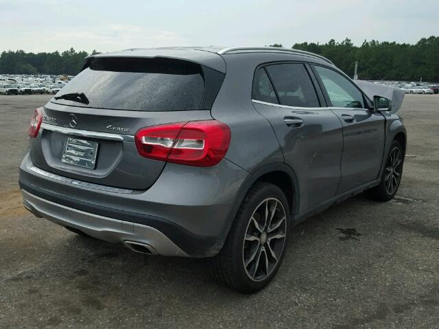 WDCTG4GB8GJ263455 - 2016 MERCEDES-BENZ GLA 250 4M GRAY photo 4