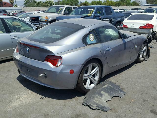 4USDU53507LF77708 - 2007 BMW Z4 3.0SI GRAY photo 4