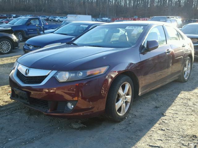 JH4CU2F66AC020132 - 2010 ACURA TSX BURGUNDY photo 2