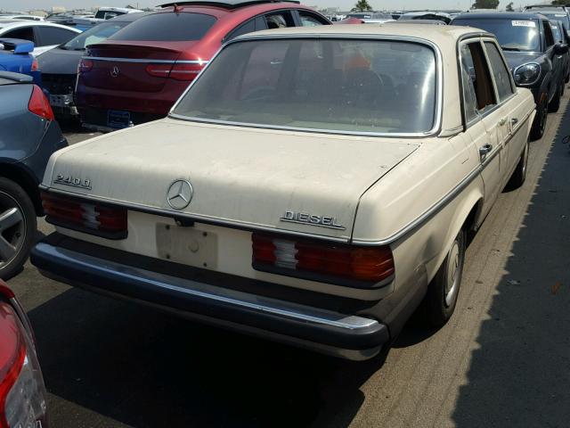 WDBAB23A3CB297030 - 1982 MERCEDES-BENZ 240 D BEIGE photo 4