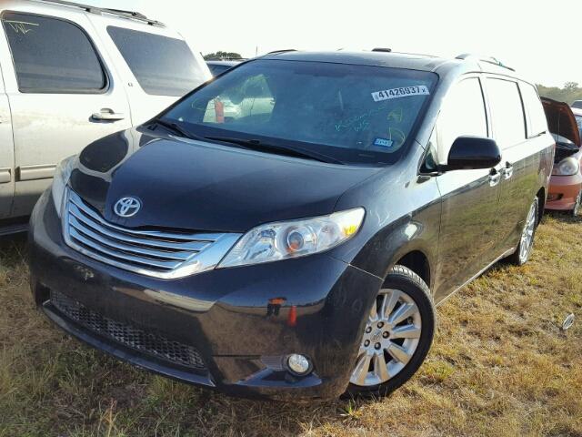 5TDYK3DC7BS153753 - 2011 TOYOTA SIENNA XLE BURGUNDY photo 2