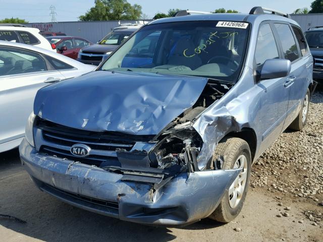 KNDMB233166061294 - 2006 KIA SEDONA EX BLUE photo 2